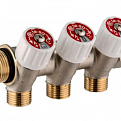 1135955 USYSTEMS коллектор SH 1" с вентилями НР/ВР 4x1/2"НР, ц/ц 38мм '4И